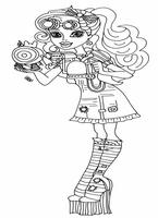 kolorowanki monster high, malowanka Robecca Steam dla dziewczynek do wydruku, obrazek do pokolorowania numer  116